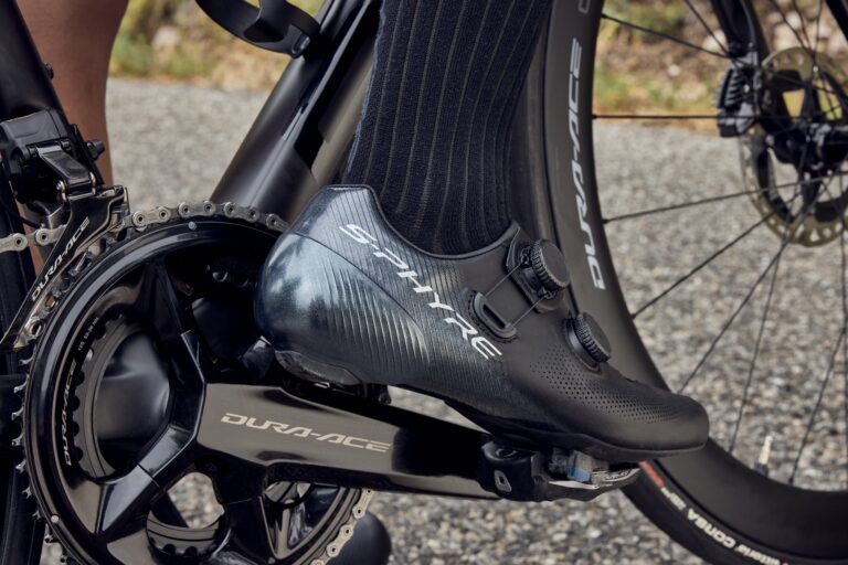 Maximize performance with the reimagined Shimano RC903 S-PHYRE Road racing shoe cover